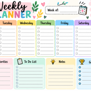 Weekly Planner — Editable Canva Design