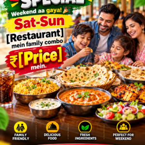 Weekend Special Restaurant Promotion – Editable Canva Template