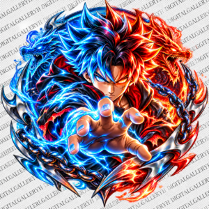 Anime Power 5D T-Shirt Design