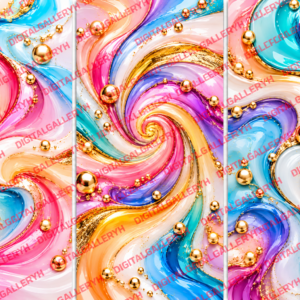 Candy Swirl Collection – 3-Piece Pastel Abstract Wall Art Set