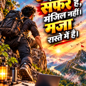**ज़िंदगी एक सफर है, मंज़िल नहीं 🏔️🔥 | मज़ा रास्ते में है ❤️ | Hindi and English