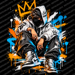 Urban King – Oversized Streetwear Graphic T-Shirt Design
