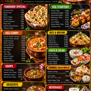 North Indian Menu — Editable Canva Design