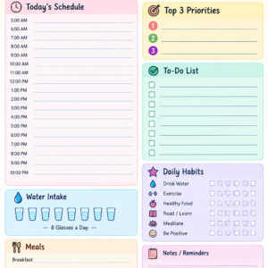 Daily Planner — Editable