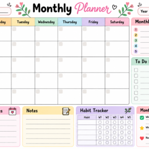 Monthly Planner — Editable
