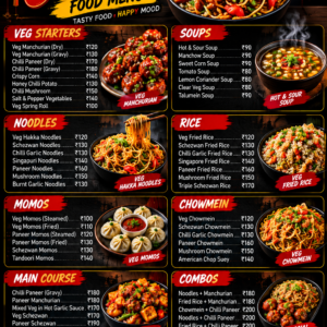 Chinese Menu – Editable Template