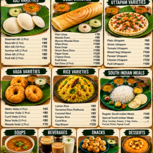 South Indian Menu – Editable Template